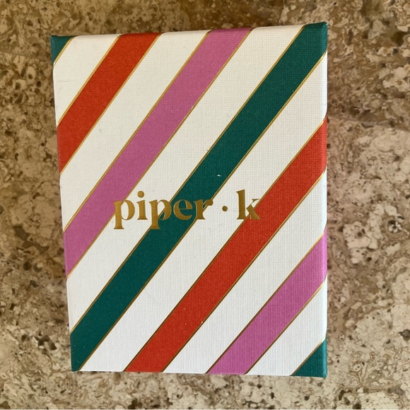 New Piper K Silver & Glass Stone Snowflake Earrings Lead Safe Nickel Free - Picture 3 of 4